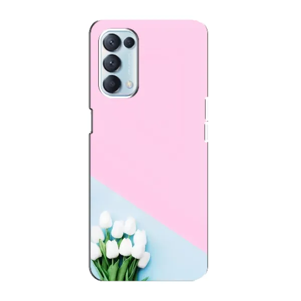 Чехол с рисунком «Белые тюльпаны» для OPPO Reno5 4G Чехол с рисунком «Белые тюльпаны» для OPPO Reno5 4G