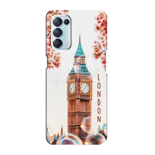 Чехол с рисунком «Часы Лондон» для OPPO Reno5 4G