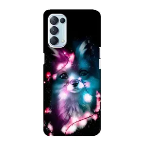 Чехол с Лисичкой для Oppo Reno5 4G (Черная Лиса)