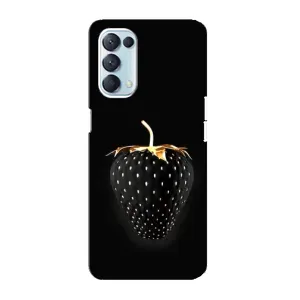 Чохол з зображенням смачної їжі для Oppo Reno5 4G (Чорна полуниця)
