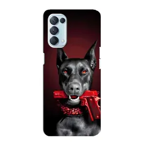 Чехол ДОБЕРМАН для Oppo Reno5 4G (Доберман злой)
