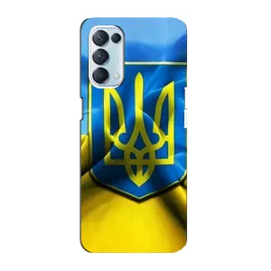 Чехол с картинкой (Патриотический ГЕРБ) на Oppo Reno5 4G (Герб и Флаг Украины)