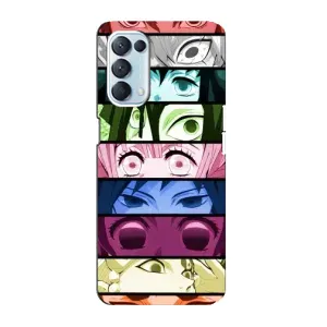 Силиконовые чехлы с глазами Anime для Оппо Рено 5 4G (Глаза Хашира)