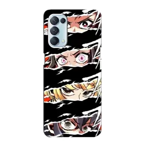 Силиконовые чехлы с глазами Anime для Оппо Рено 5 4G (Глаза на чорном)