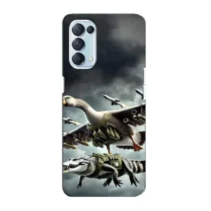 Чохол з мемами траралело тралала для Oppo Reno5 4G (Гусіні і крокоділо)
