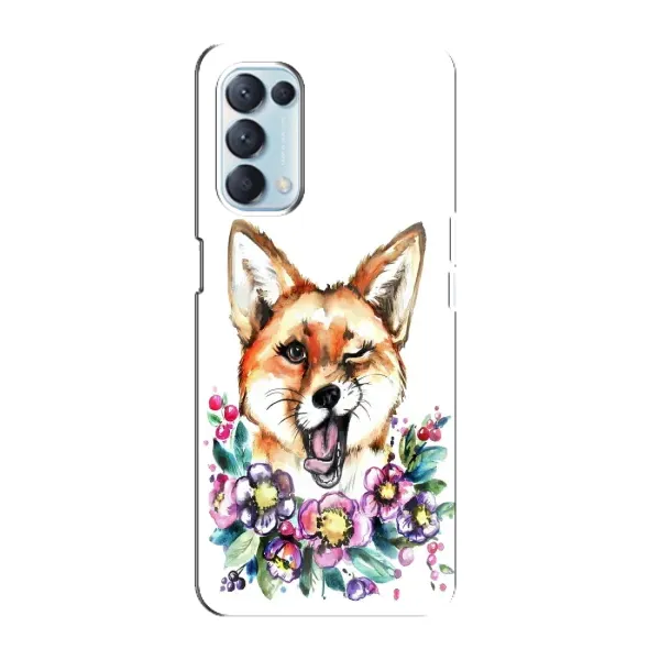 Чехол с рисунком «Хитрая лиса» для OPPO Reno5 4G Чехол с рисунком «Хитрая лиса» для OPPO Reno5 4G