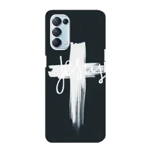 Чехлы для Оппо Рено 5 4G (Крест Иисуса) (Jesus)