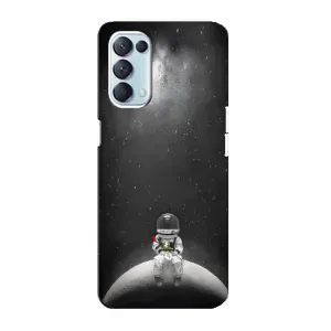 Силіконовый Чохол з принтом "Космонавти" на Oppo Reno5 4G (Космонавт романтик)