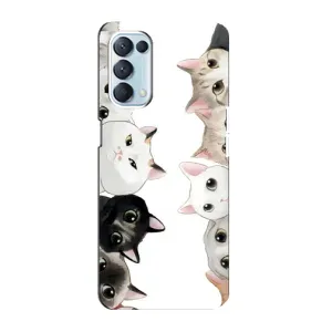 Силиконовый чехол с котиком для Oppo Reno5 4G (Коты)