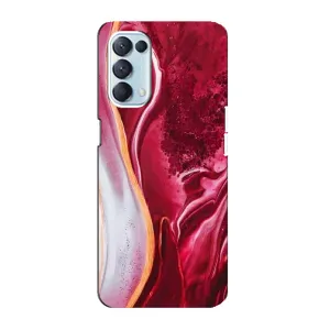 Чохли з тематикою "Мрамор" на Оппо Рено 5 4G (Червоний мрамор)