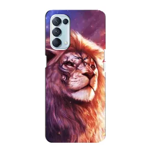 Чехол с картинкой на Oppo Reno5 4G (Красочный ЛЕВ)