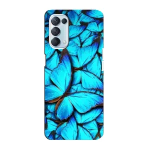 Силиконовый бампер с картинкой животных для Oppo Reno5 4G (Крылья бабочек)