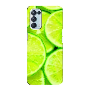 Чохол з зображенням смачної їжі для Oppo Reno5 4G (Лайм)