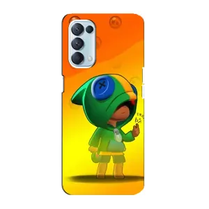 Чехол Бравл Старс для Oppo Reno5 4G (LEON в кофте)