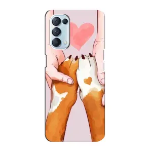Чехол (ТПУ) Милые собачки для Oppo Reno5 4G (Любовь к собакам)