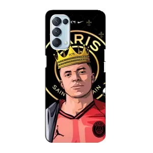 Чехол (TPU) с Футболистом на Oppo Reno5 4G (Mbappe King)