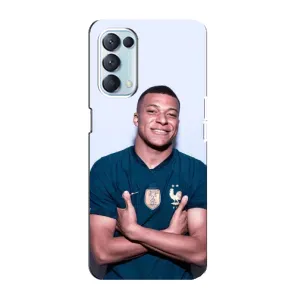 Чехол (TPU) с Футболистом на Oppo Reno5 4G (Мбаппешичка)