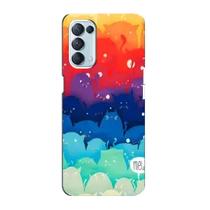 Силиконовый чехол с котиком для Oppo Reno5 4G (Mew)