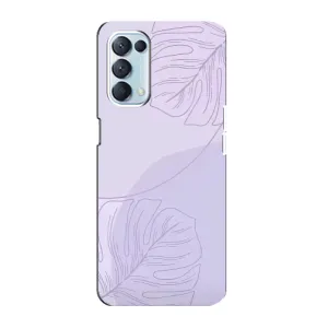 Чохол квітковий дизайн для Oppo Reno5 4G (Монстера фіолетова)
