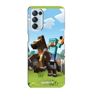 Чохли для Oppo Reno5 4G (Персонажі МайнКрафт) (На коні)