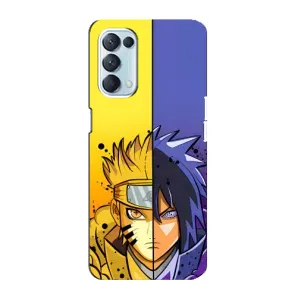 Купить Чехлы на телефон с принтом Anime для Oppo Reno5 4G (Naruto Vs Sasuke)