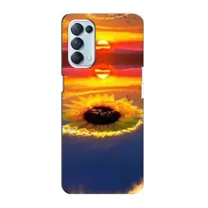 Чехлы с картинкой Подсолнухов для Оппо Рено 5 4G (Небо подсолнух)
