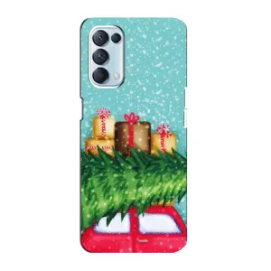 Чехол Новогодняя Елка на Oppo Reno5 4G (Новогодние подарки)