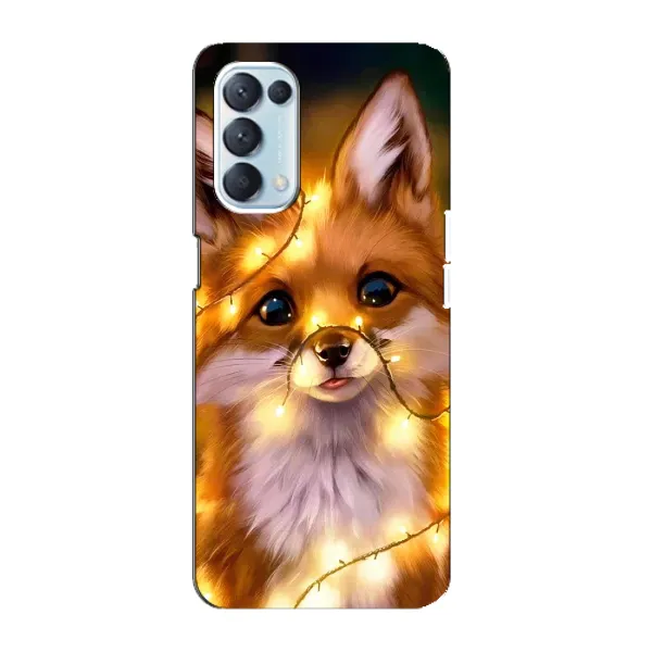 Чехол с рисунком «Новогодний лисенок» для OPPO Reno5 4G Чехол с рисунком «Новогодний лисенок» для OPPO Reno5 4G