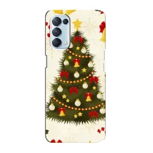 Чехол Новогодняя Елка на Oppo Reno5 4G (Новогодний принт)