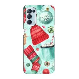 Чехол Санта Клаус для Oppo Reno5 4G (Одежда)