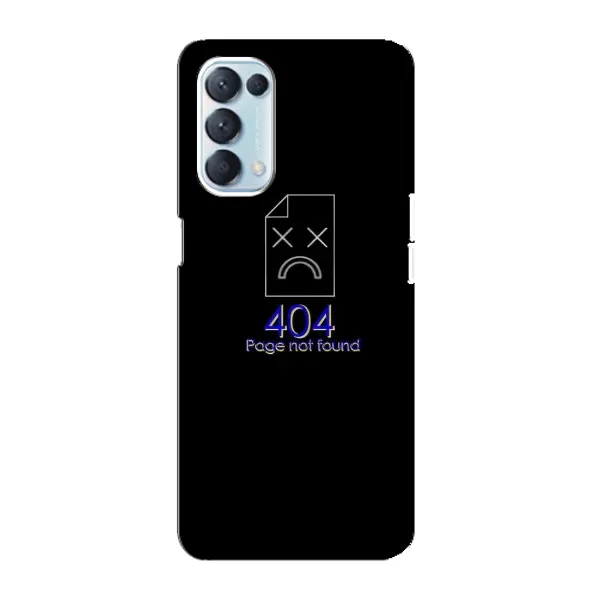 Чехол с рисунком «Ошибка 404» для OPPO Reno5 4G Чехол с рисунком «Ошибка 404» для OPPO Reno5 4G