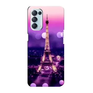 Чехол с Эйфелевой башней на Oppo Reno5 4G (Париж башня)