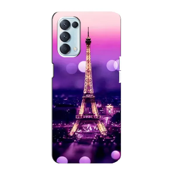 Чехол с рисунком «Париж башня» для OPPO Reno5 4G