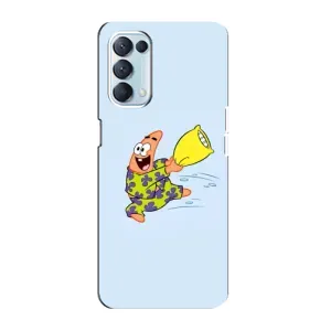 Чехлы с Патриком на Oppo Reno5 4G (Патрик с подушкой)