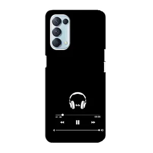 Чохол з картинками на чорному фоні для Oppo Reno5 4G (Плеєр)