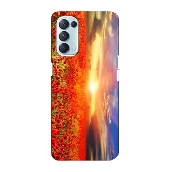 Чехол с рисунком «Поле тюльпанов» для OPPO Reno5 4G Чехол с рисунком «Поле тюльпанов» для OPPO Reno5 4G