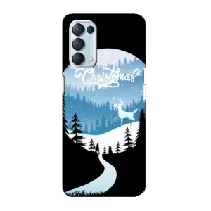 Силиконовый бампер на рождество для Oppo Reno5 4G (Рождественский Олень)