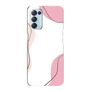 Чохол квітковий дизайн для Oppo Reno5 4G (Рожевий фон)