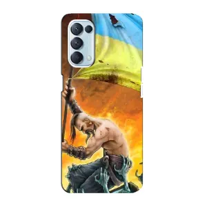 Чехол с картинкой (Патриотический КОЗАК) на Oppo Reno5 4G (Сильный Козак)