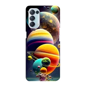 Чохол (ТПУ) з планетами на Oppo Reno5 4G (Сонячна система)
