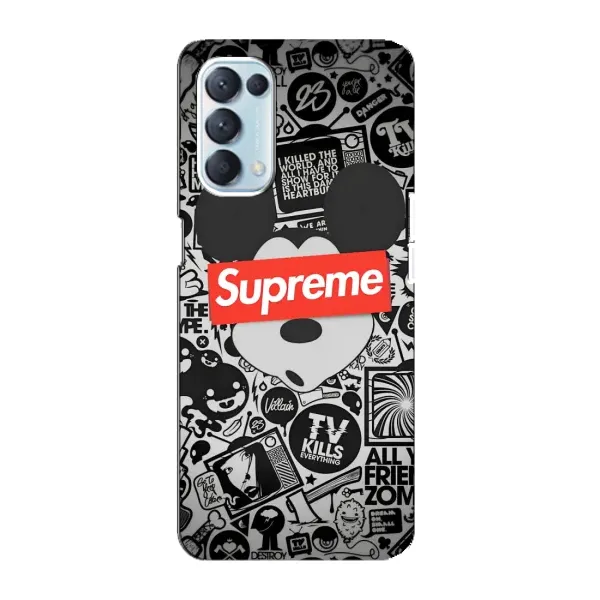 Чехол с рисунком «Supreme Маус» для OPPO Reno5 4G Чехол с рисунком «Supreme Маус» для OPPO Reno5 4G