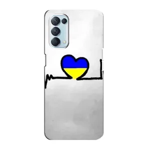 Силиконовый Чехол на Oppo Reno5 4G (Я-Украина) (Украинская кардиограмма)