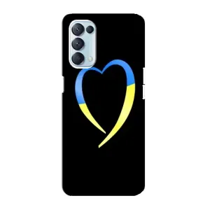Силиконовый Чехол на Oppo Reno5 4G (Я-Украина) (Украинское сердце)