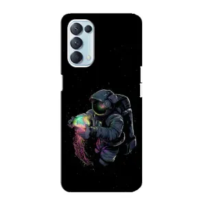 Силіконовый Чохол з принтом "Космонавти" на Oppo Reno5 4G (В руках земля)