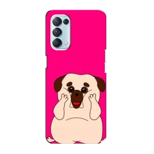 Чехол (ТПУ) Милые собачки для Oppo Reno5 4G (Веселый Мопсик)