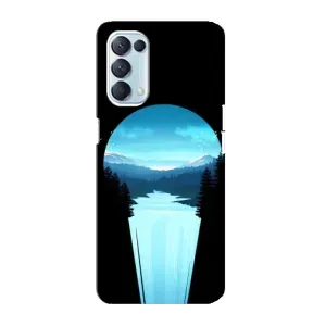 Літній Чохол на Oppo Reno5 4G (Синій Водоспад)