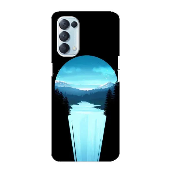 Чехол с рисунком «Синий Водопад» для OPPO Reno5 4G Чехол с рисунком «Синий Водопад» для OPPO Reno5 4G