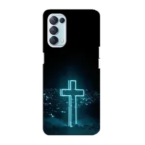Чехлы для Оппо Рено 5 4G (Крест Иисуса) (Яркий Крест)