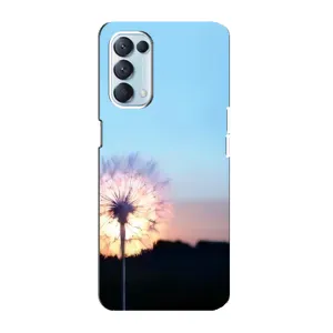 Силіконовий Чохол з кульбабками на Oppo Reno5 4G (Захід з кульбабкою)