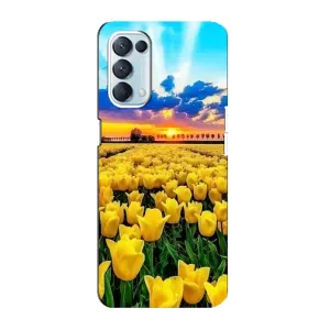 Чохли з картинкою (Тюльпани) на Оппо Рено 5 4G (Жовті тюльпани)